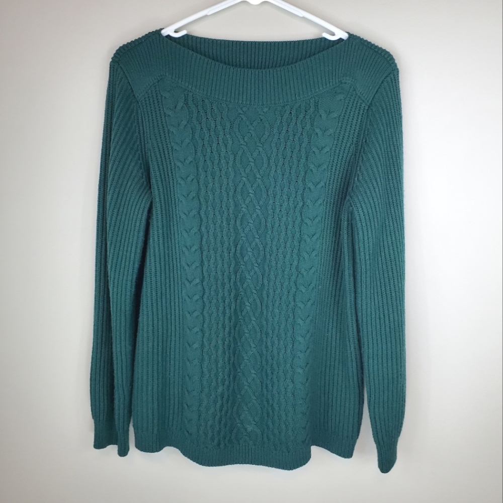 Tommy Hilfiger Size M Green Long Sleeve Sweater
